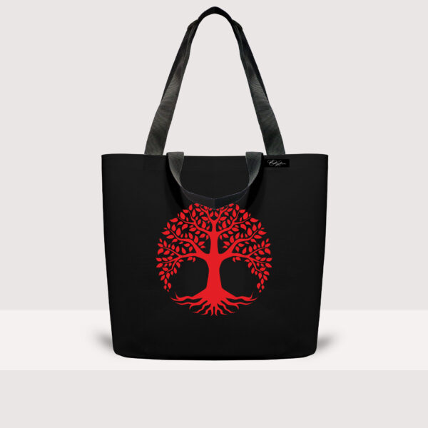 большая сумка-шоппер красное дерево