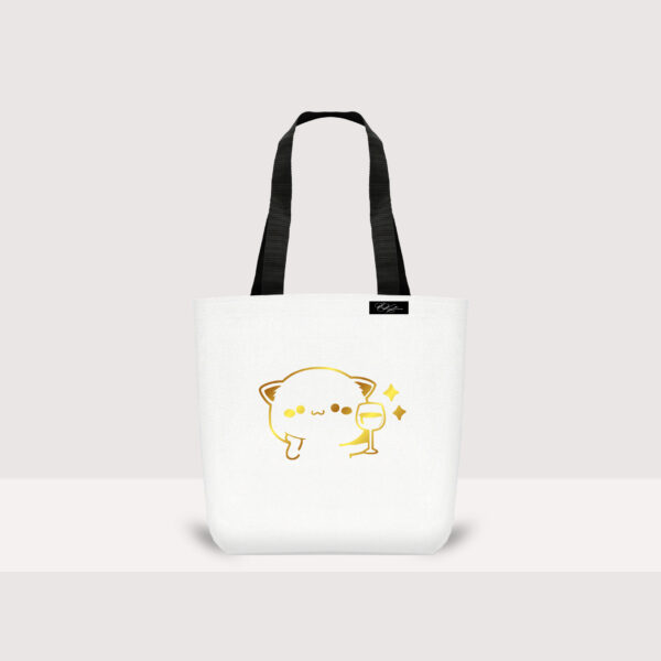 средняя сумка-шоппер золотой котик