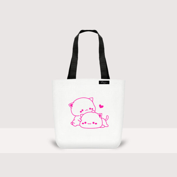 средняя сумка-шоппер розовые котики